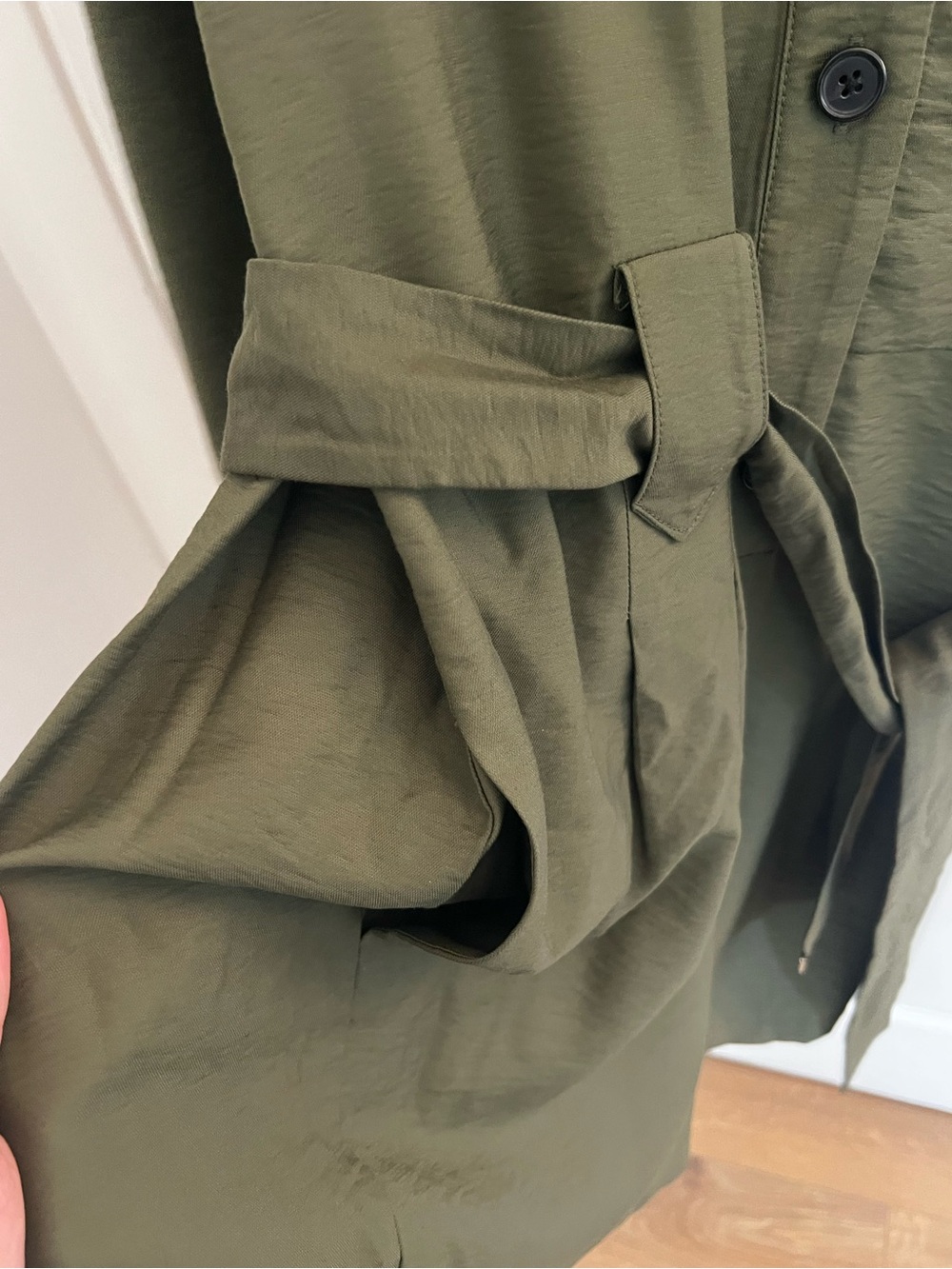 INC International Concepts Olive Green Belted Jumpsuit Romper - Picture 7 of 12